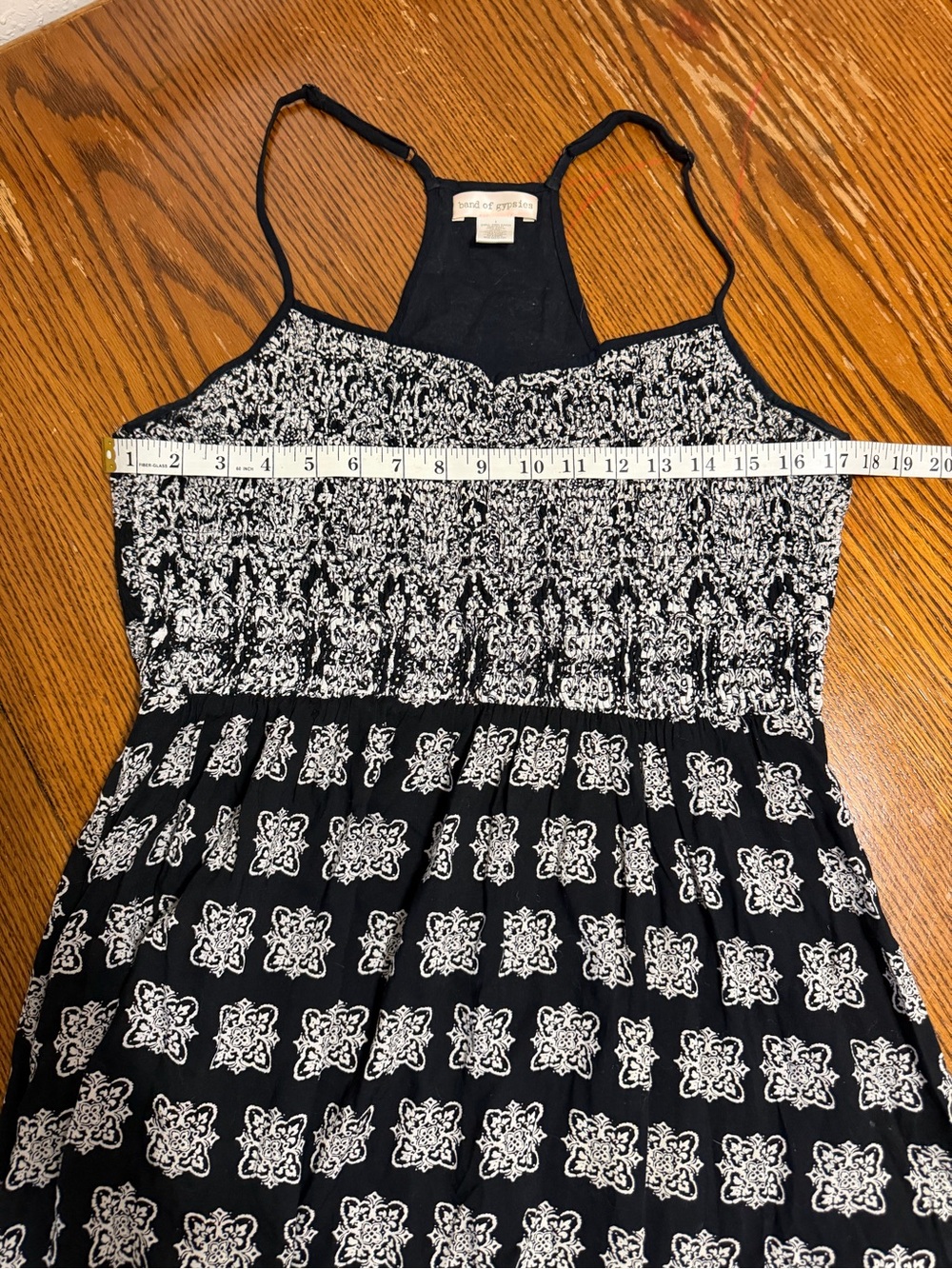 Band of Gypsies Black and White Printed Maxi Dress - Picture 7 of 11
